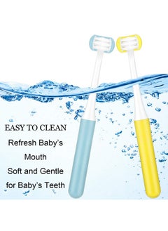 Patelai Patelai 4 Pieces Autism Toothbrush for Special Needs Soft Wrap-Around Training Tooth Brush Saving Time for Kids, Gentle Clean Tooth to Completely Cover The Toothbrush (Blue, Yellow, Green, Red)  - Image 3
