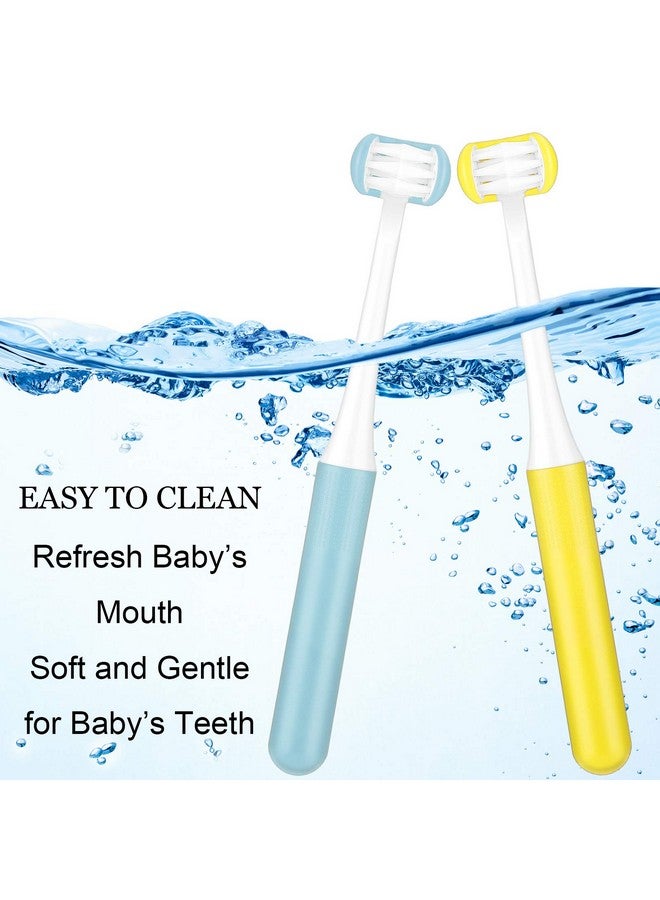 Patelai Patelai 4 Pieces Autism Toothbrush for Special Needs Soft Wrap-Around Training Tooth Brush Saving Time for Kids, Gentle Clean Tooth to Completely Cover The Toothbrush (Blue, Yellow, Green, Red) - Image 3
