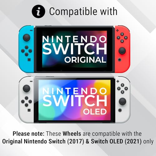 Orzly Steering Wheels Compatible with Nintendo Switch 2 2025 Console Twin Pack Racing Wheel Accessories for Joy Con Controllers and MarioKart Racing Games 1 Red 1 Blue Gift Boxed - Image 3