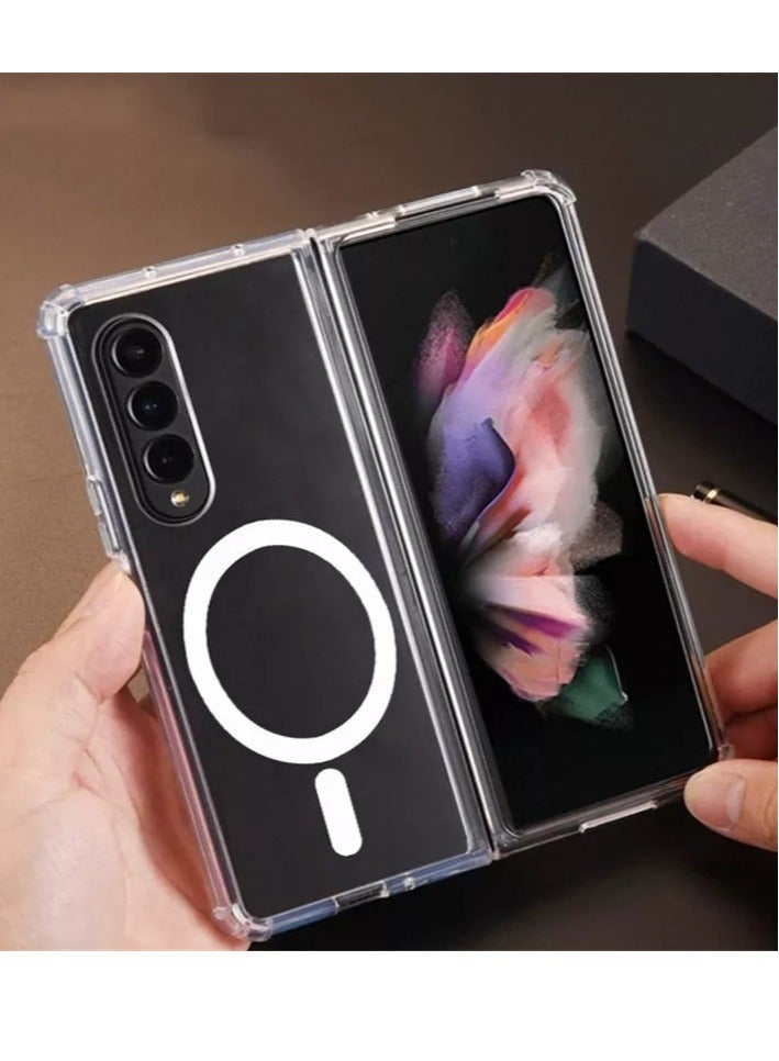 ELTRAZONE New Wireless Charging MagSafe Phone Case For Samsung Z Fold 4 Magnetic Clear Phone Case For Z Fold 4  - Image 5