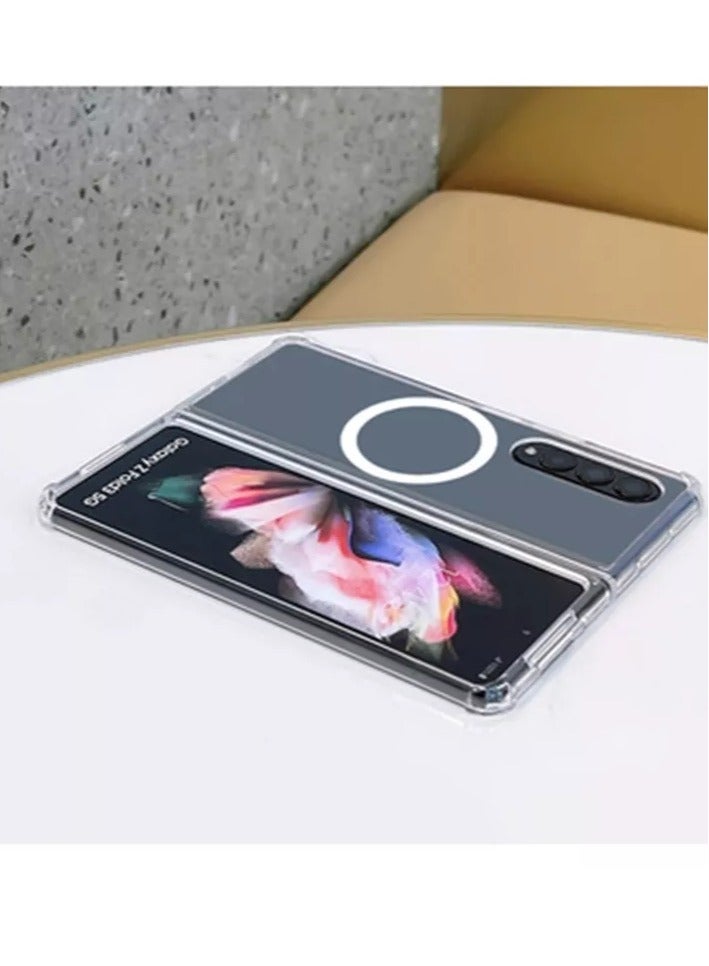 ELTRAZONE New Wireless Charging MagSafe Phone Case For Samsung Z Fold 4 Magnetic Clear Phone Case For Z Fold 4  - Image 3