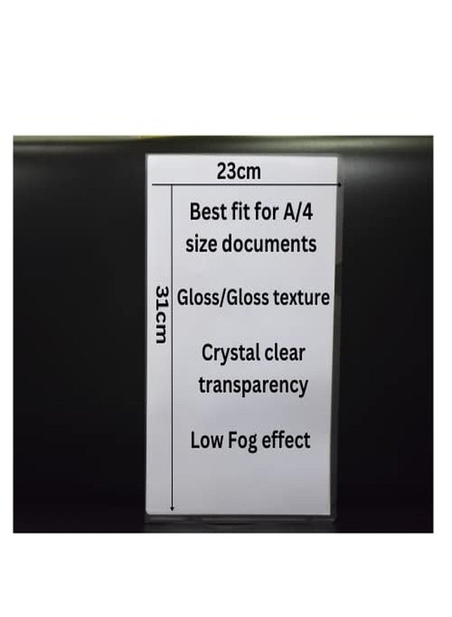 LC Documents Holder Paper Organizer L Folder File -A4 Size (Transparent) - Pack of 20 - Thickness - 18C (0.18mm) - Image 5