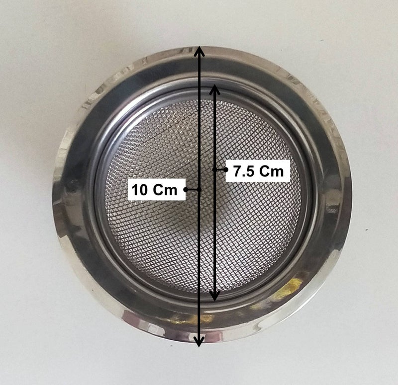 BLISS مصيدة حوض المطبخ من الفولاذ المقاوم للصدأ، سلة تصفية حوض التصريف، سدادة مصفاة حوض (4 بوصة / 10 سم) فضي - Image 2