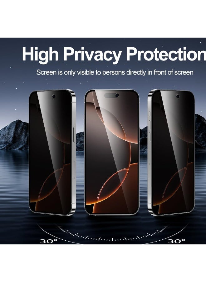 AKSESORY Privacy Screen Protector for iPhone 13 6.1 Inch - Anti Spy Tempered Glass Screen Protector, Full Coverage Edge to Edge, 9H Hardness, Case Friendly, Scratch Resistant, Bubble Free Easy Install - Image 5