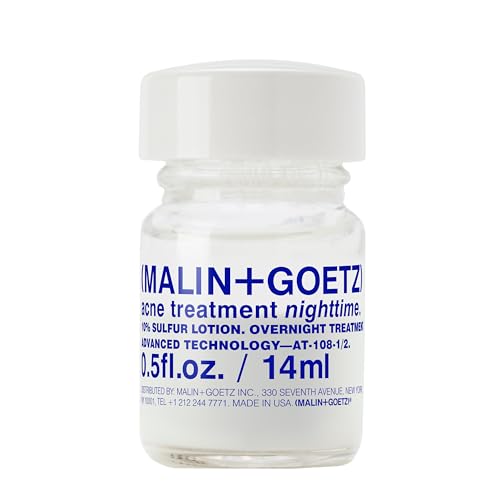 (MALIN+GOETZ) MALIN+GOETZ Acne Treatment Nighttime Overnight Spot Treatment 10% Sulfur, Salicylic Acid, Zinc Oxide, Camphor Calms Redness, Absorbs Oil, Helps Prevent Scarring Vegan + Cruelty-Free (0.5 Fl Oz) - Image 1