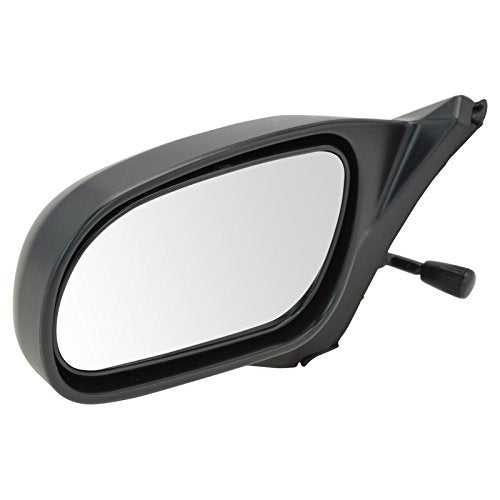 TRQ Driver & Passenger Side Mirror Set Manual Compatible with 1996-2000 Honda Civic HO1320122 HO1321122 - Image 4