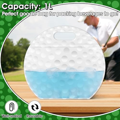 AKAIXI 24pcs Golf Snack Bags with Handles Reusable Sealed Stand-Up Goodie Bags, Golf Themed Treat Bags for Sport Outings/Weekend Rounds, Party Favor Supplies Birthday Gifts for Golfers - Image 5