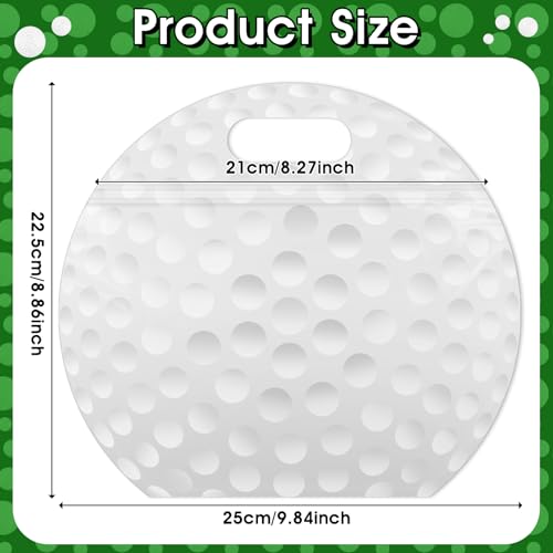 AKAIXI 24pcs Golf Snack Bags with Handles Reusable Sealed Stand-Up Goodie Bags, Golf Themed Treat Bags for Sport Outings/Weekend Rounds, Party Favor Supplies Birthday Gifts for Golfers - Image 2