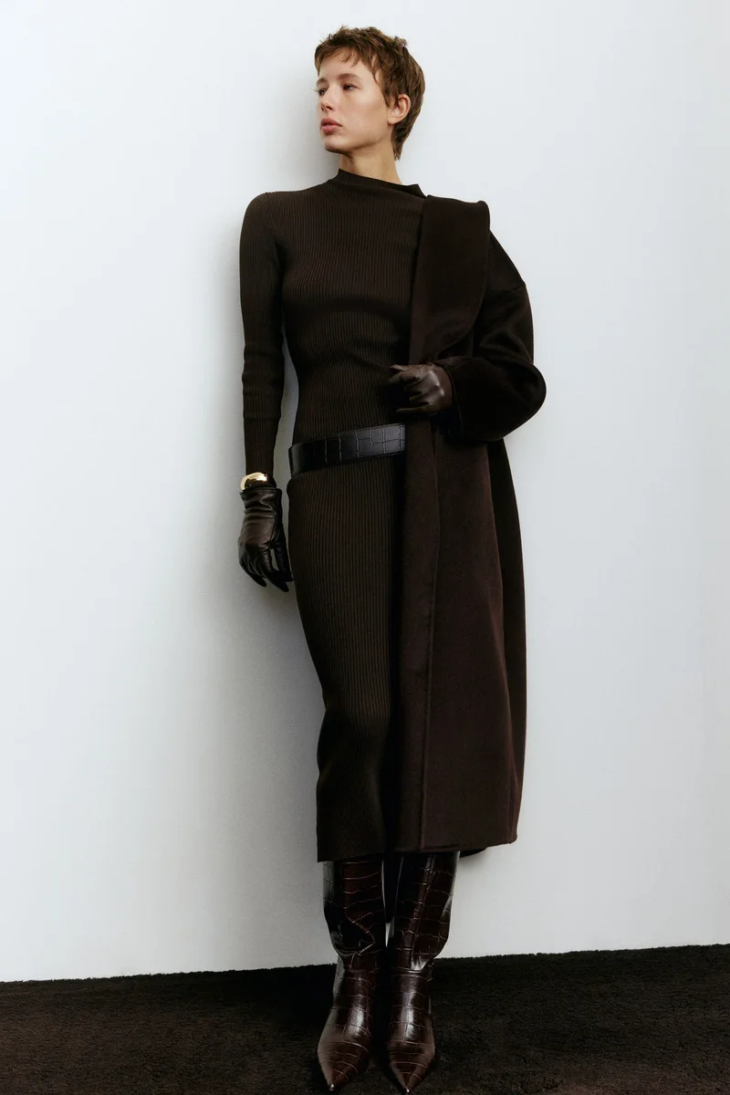 H&M Rib-knit turtleneck dress