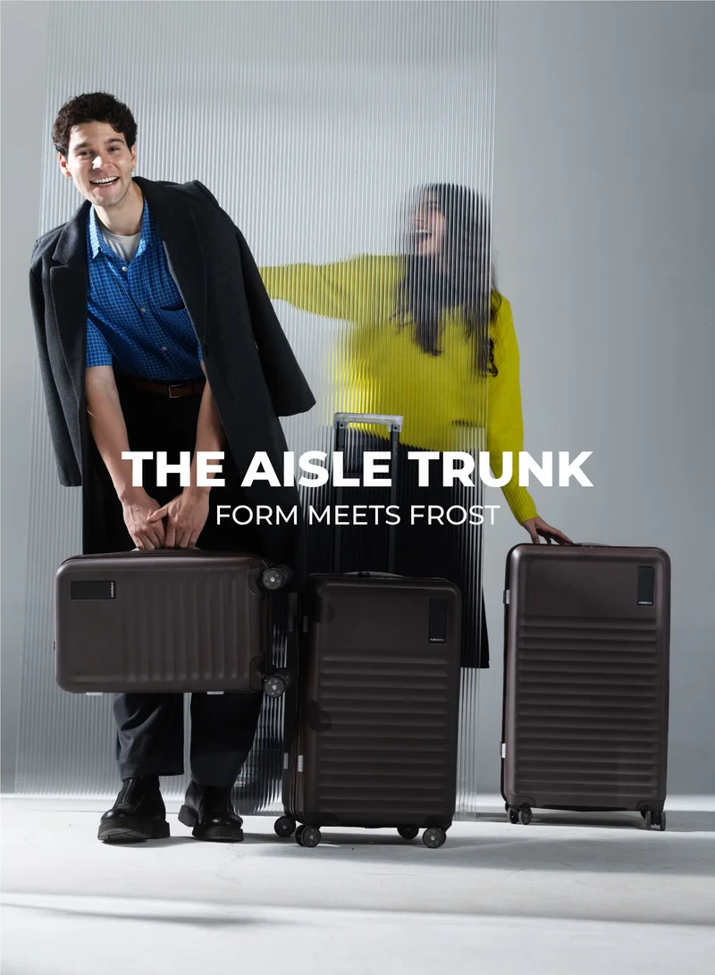 Mokobara The Aisle Trunk Set Of 3 - Durable Polycarbonate Material | Mocha Brown, Cool Beans