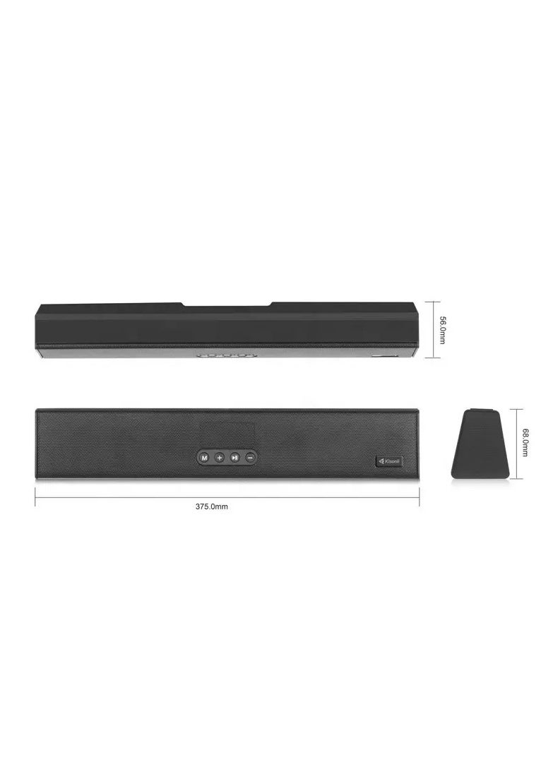 Kisonli LED-805 Portable Wireless Sound Bar Bluetooth - Black
