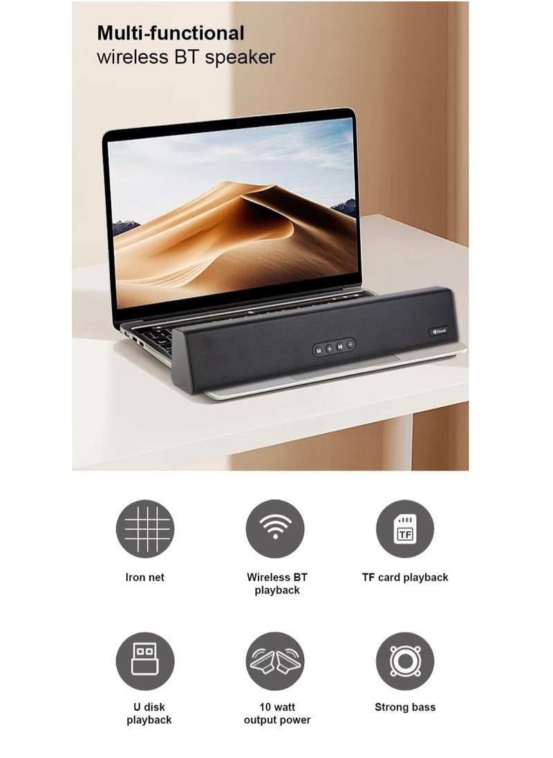 Kisonli LED-805 Portable Wireless Sound Bar Bluetooth - Black
