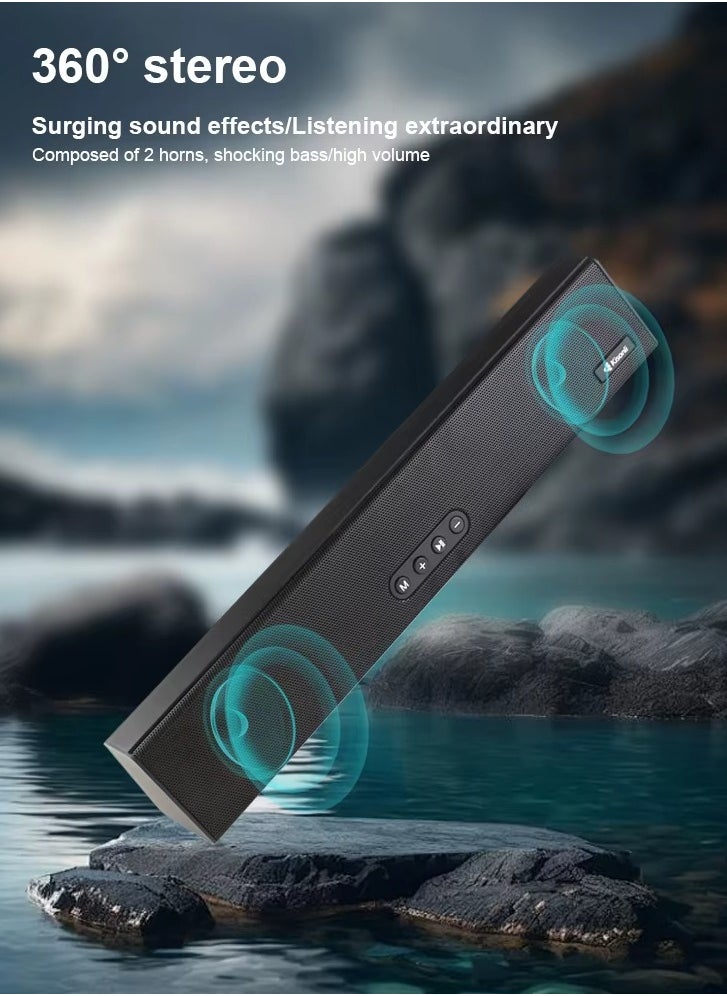 Kisonli LED-805 Portable Wireless Sound Bar Bluetooth - Black
