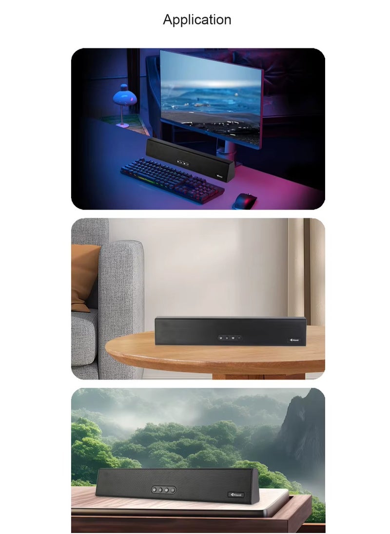 Kisonli LED-805 Portable Wireless Sound Bar Bluetooth - Black