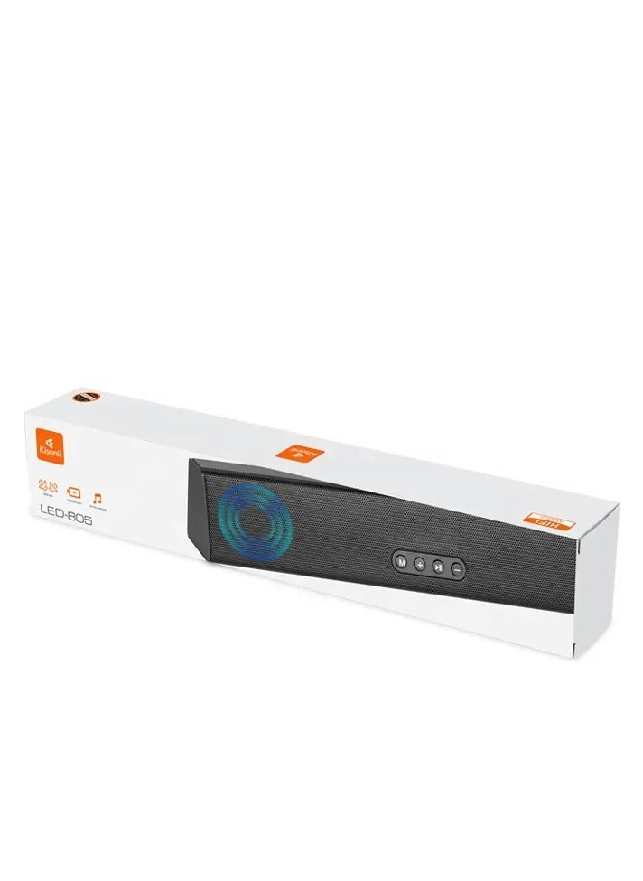 Kisonli LED-805 Portable Wireless Sound Bar Bluetooth - Black