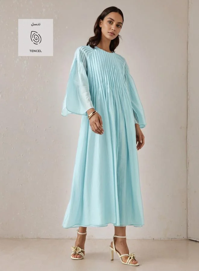 Iconic Iconic Pintuck Maxi Dress with Pocket