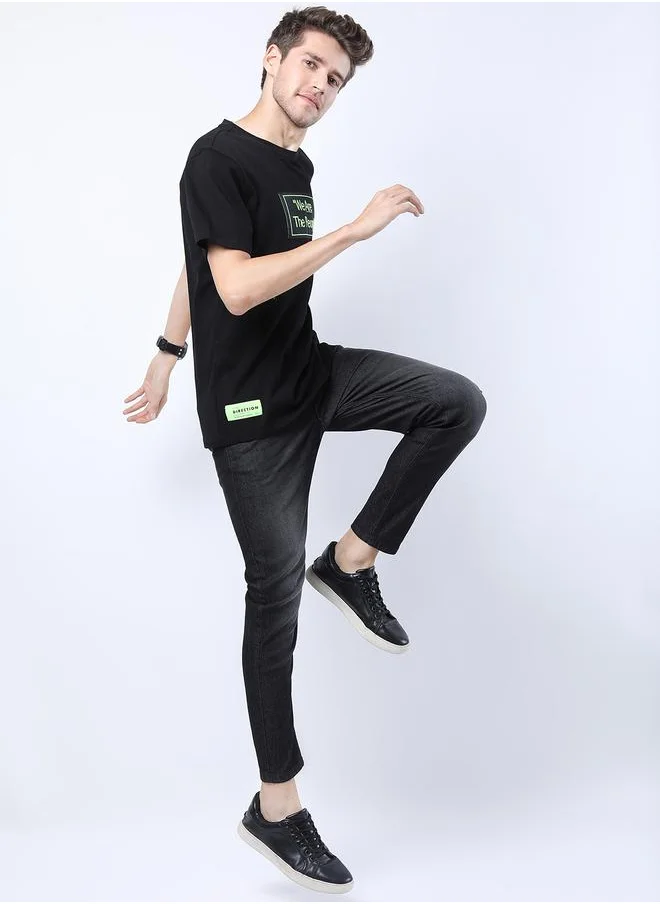 Ketch Straight Fit Clean Look Stretchable Jeans by Styli