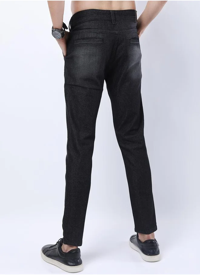 Ketch Straight Fit Clean Look Stretchable Jeans by Styli