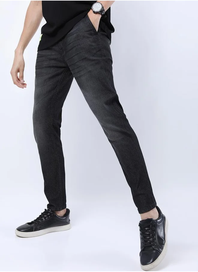 Ketch Straight Fit Clean Look Stretchable Jeans by Styli