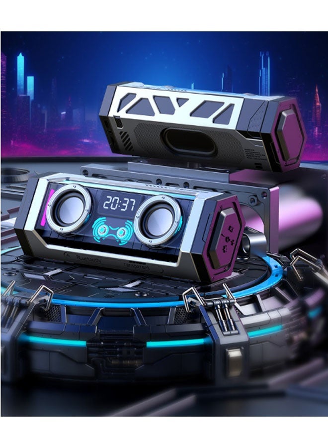 نيوترل مكبر صوت لاسلكي Bluetooth V18 Mecha Esports يتميز بمكبر صوت عالي الطاقة 10 وات وإضاءة RGB مبهرة، ويوفر وظائف تشغيل الموسيقى والرد على المكالمات. مثالي للألعاب الإلكترونية ومشاهدة الأفلام وحفلات أعياد الميلاد ومناسبات تناول الطعام في الهواء الطلق. - Image 3