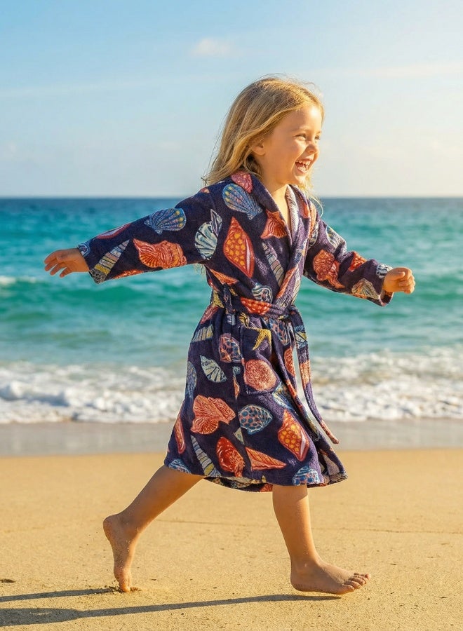 Pearl Coast International روب استحمام للأطفال بغطاء رأس - عبوة من 2 - روب شاطئ واستحمام سريع الجفاف من الألياف الدقيقة للأولاد والبنات، غطاء سباحة ناعم ماص، خفيف الوزن للاستخدام في المسبح والمنزل - Image 3