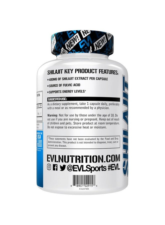 Evlution Nutrition Shilajit - Energy Support - 400mg Shilajit Extract - Fulvic Acid Supplement - Vegetarian Capsules - for Workout Performance - 60 Servings - Image 3