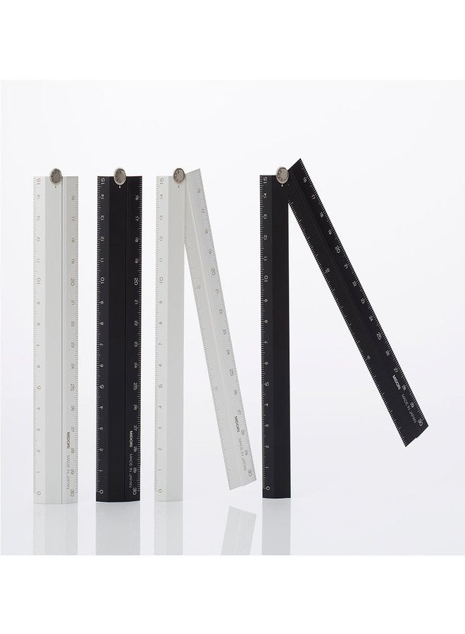 Midori Multi Aluminium Ruler 30cm Black (42254006) - Image 4