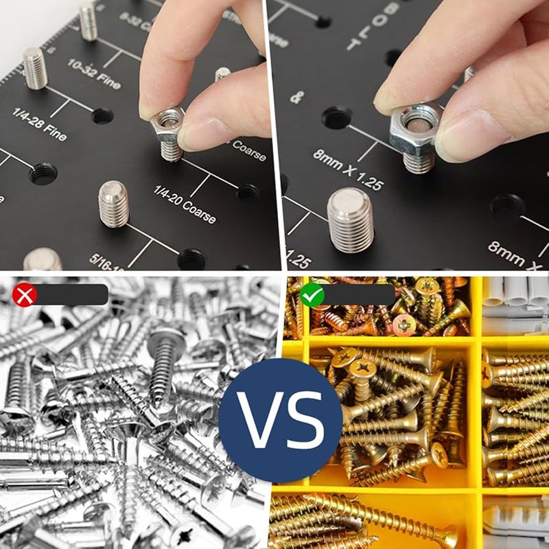 14 Standard 14 Metric Thread Gauge Screw Nut Size Identification Checker - Image 5