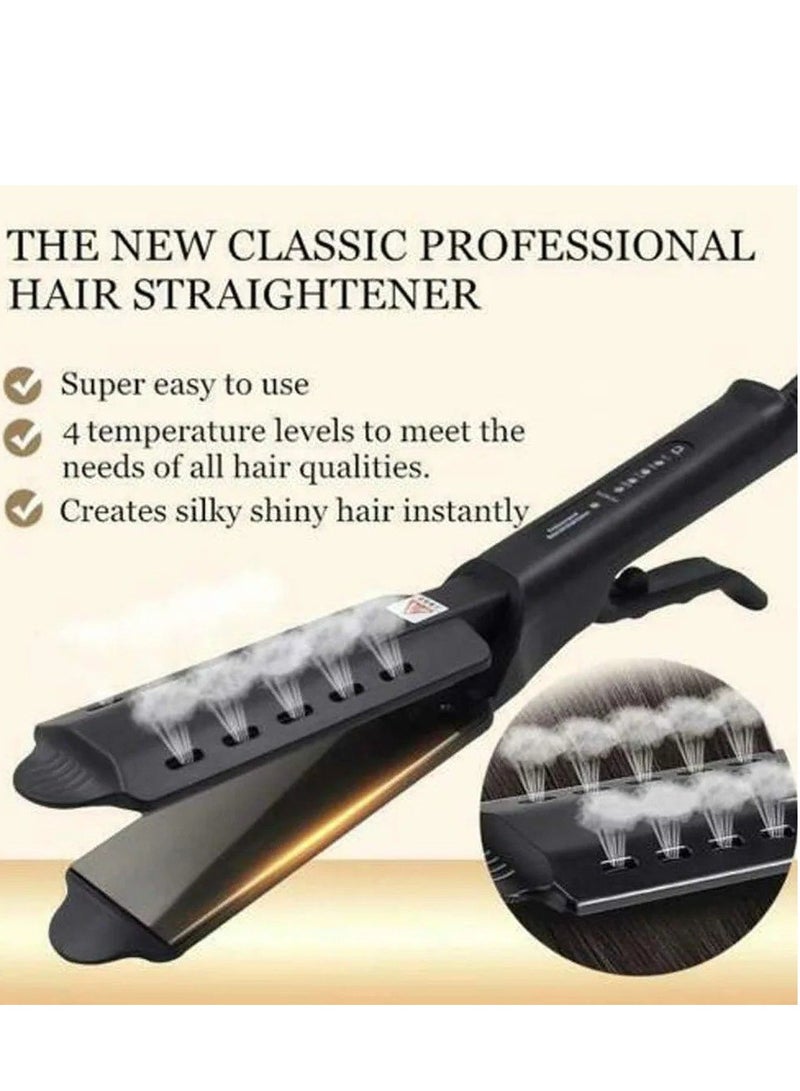 مكواة فرد الشعر مزدوجة الاستخدام، درجة حرارة ثابتة، 4 تروس، مكواة تجعيد الشعر المحمولة، مكواة فرد الشعر - Image 1