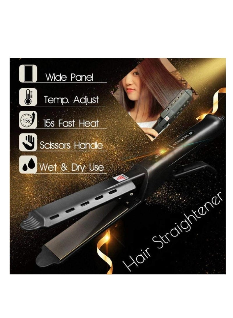 مكواة فرد الشعر مزدوجة الاستخدام، درجة حرارة ثابتة، 4 تروس، مكواة تجعيد الشعر المحمولة، مكواة فرد الشعر - Image 4