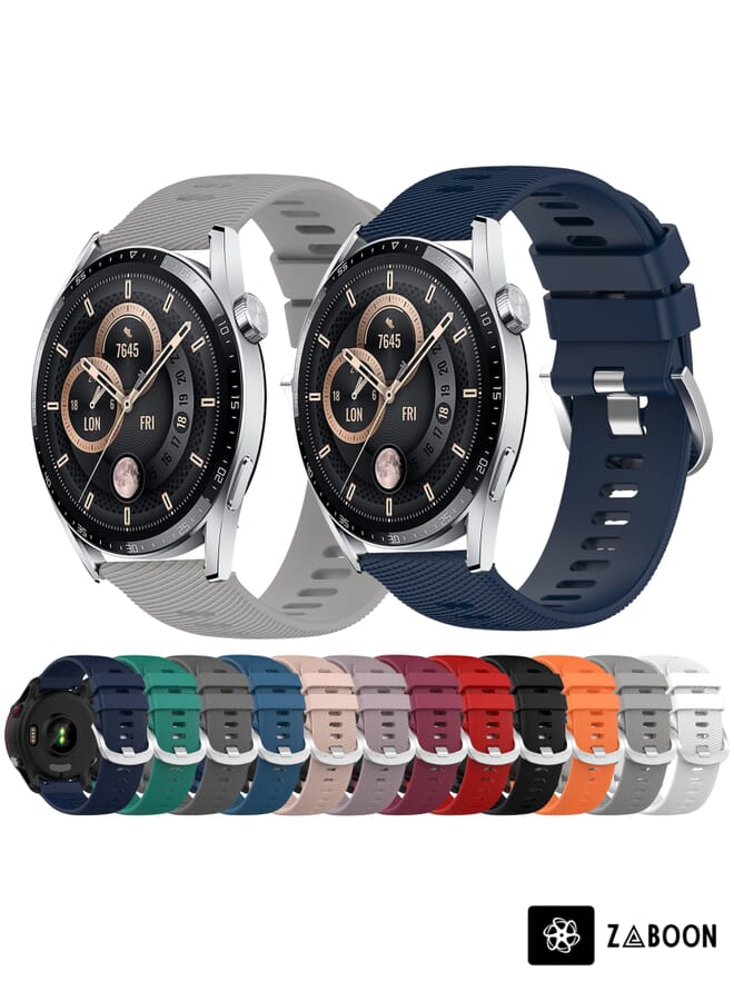 Zaboon Watch Band For Huawei Watch GT3 Pro 46mm 22mm Solid Color Soft Silicone - Image 3
