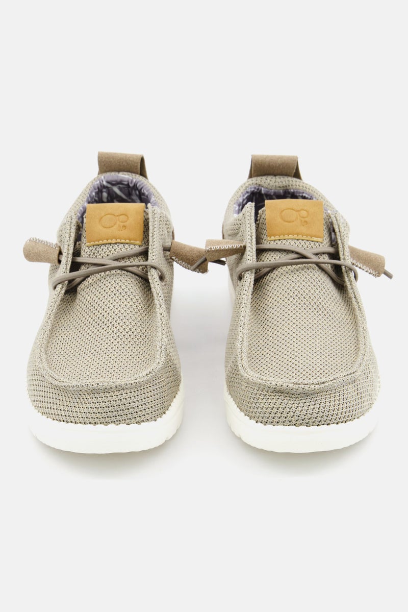 Ocean Pacific Men Lace Up Closed Toe Casual Shoes, Beige - Image 3
