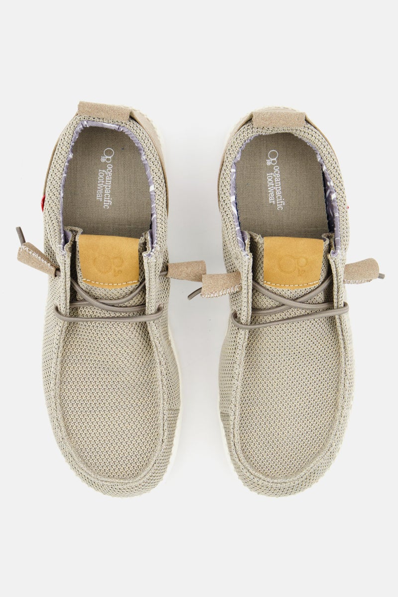 Ocean Pacific Men Lace Up Closed Toe Casual Shoes, Beige - Image 4