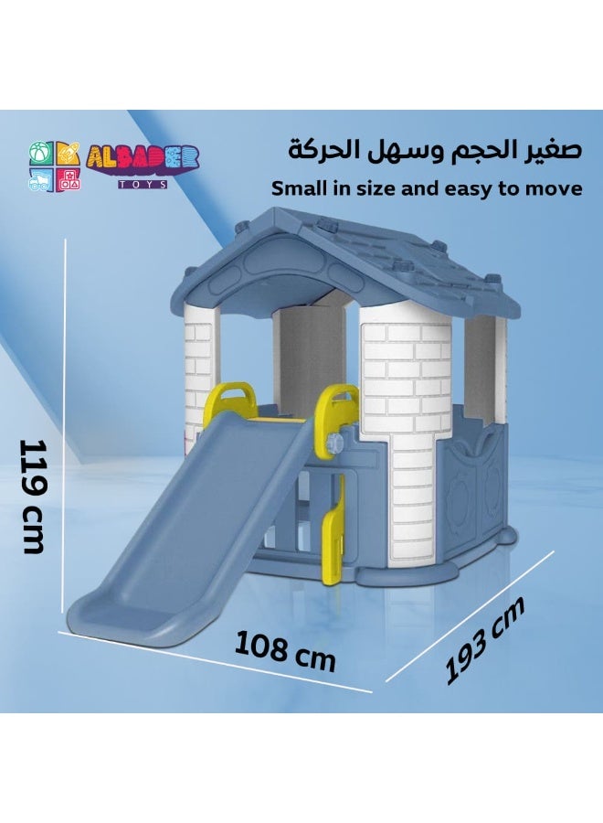 AL BADER ALBADER Big Children House With Slide, Playhouse For Kids, Fun House for Backyard, Playset With Slide For Children, Indoor/Outdoor Playset, Action Toy Made Of Durable Plastic, Playground - Image 5