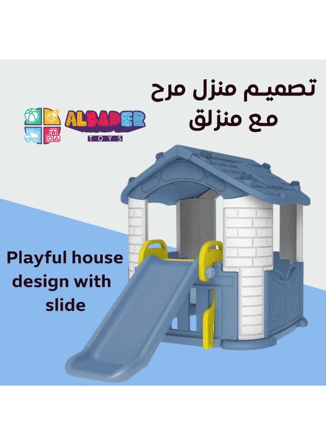 AL BADER ALBADER Big Children House With Slide, Playhouse For Kids, Fun House for Backyard, Playset With Slide For Children, Indoor/Outdoor Playset, Action Toy Made Of Durable Plastic, Playground - Image 3