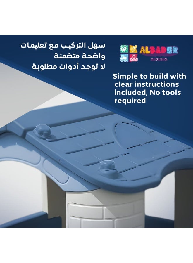 AL BADER ALBADER Big Children House With Slide, Playhouse For Kids, Fun House for Backyard, Playset With Slide For Children, Indoor/Outdoor Playset, Action Toy Made Of Durable Plastic, Playground - Image 4
