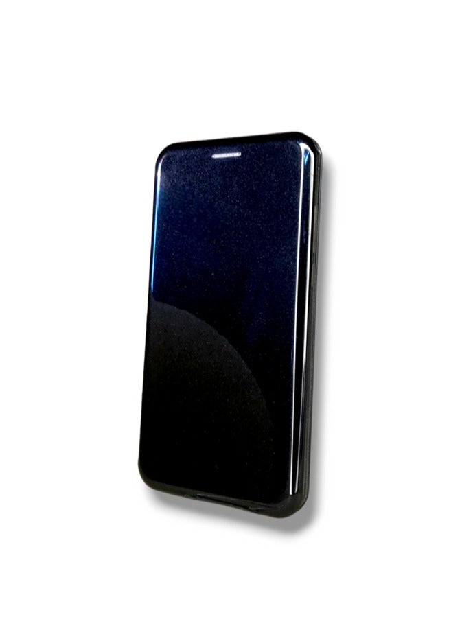 For Honor 8C Glossy Plastic Ceramic Magnetic Flip Cover, Headphones Filter and Card Slot Compatible With Honor 8C (6.26') (Blue)  - Image 2