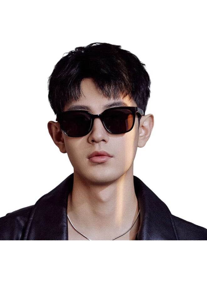 Mimikawa River Sunglasses Men'S Gm Style Large Frame Sunglasses Women'S Fashion Sunscreen Nylon Polarized Uv Protection Sunshade Black Lens - Image 2