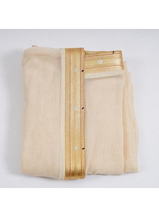 Royal Beige Bisht – Prestige in Fabric, Elegance in Tone - Image 3
