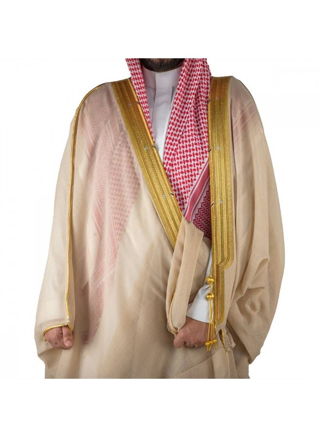 Royal Beige Bisht – Prestige in Fabric, Elegance in Tone - Image 1