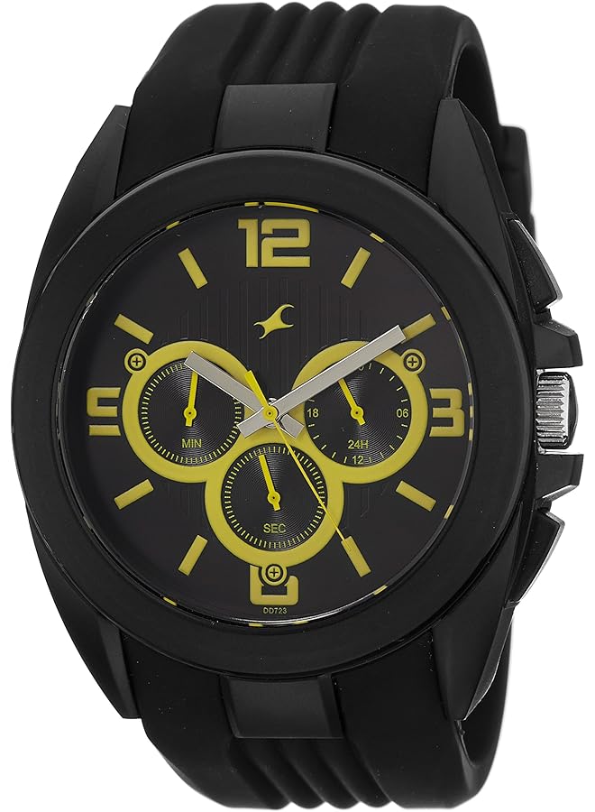 فاستراك ساعة كرونوغراف بمينا سوداء للرجال - Image 1