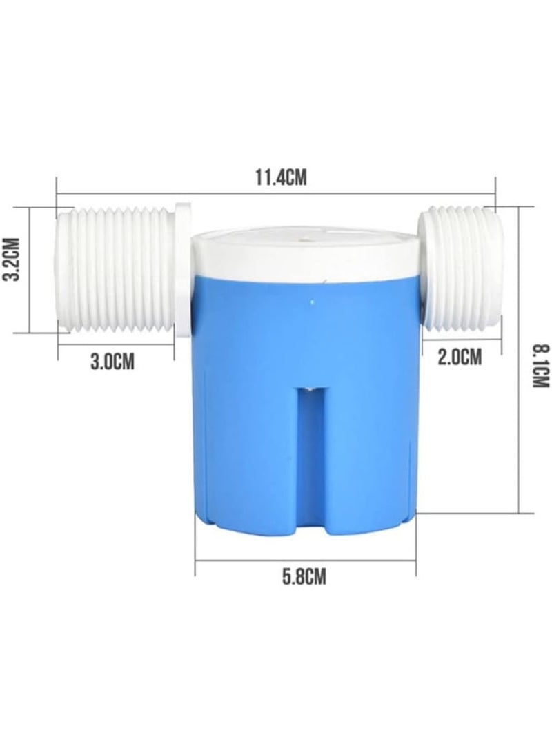 Lynacz Original 1 Inch Side Inlet Built- in Inside Automatic Float Water Level Control for Solar Water Tank Tower Pool (Blue) Practical - Image 3