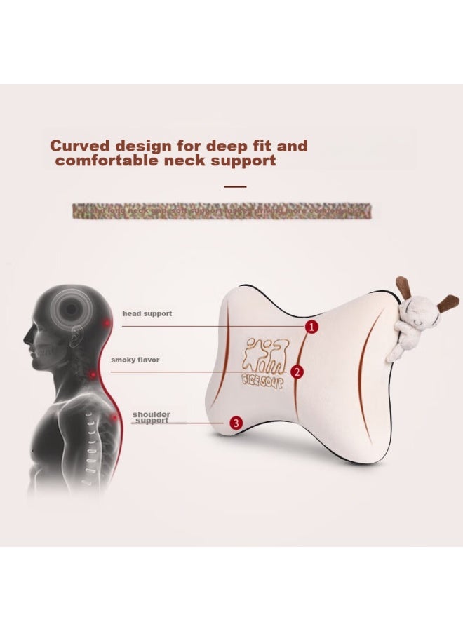 Icaroom Car Headrest, Space Memory Foam Neck Support Pillow, All-season Universal Car Cushio - Image 2