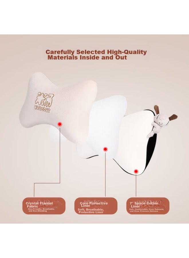 Icaroom Car Headrest, Space Memory Foam Neck Support Pillow, All-season Universal Car Cushio - Image 4