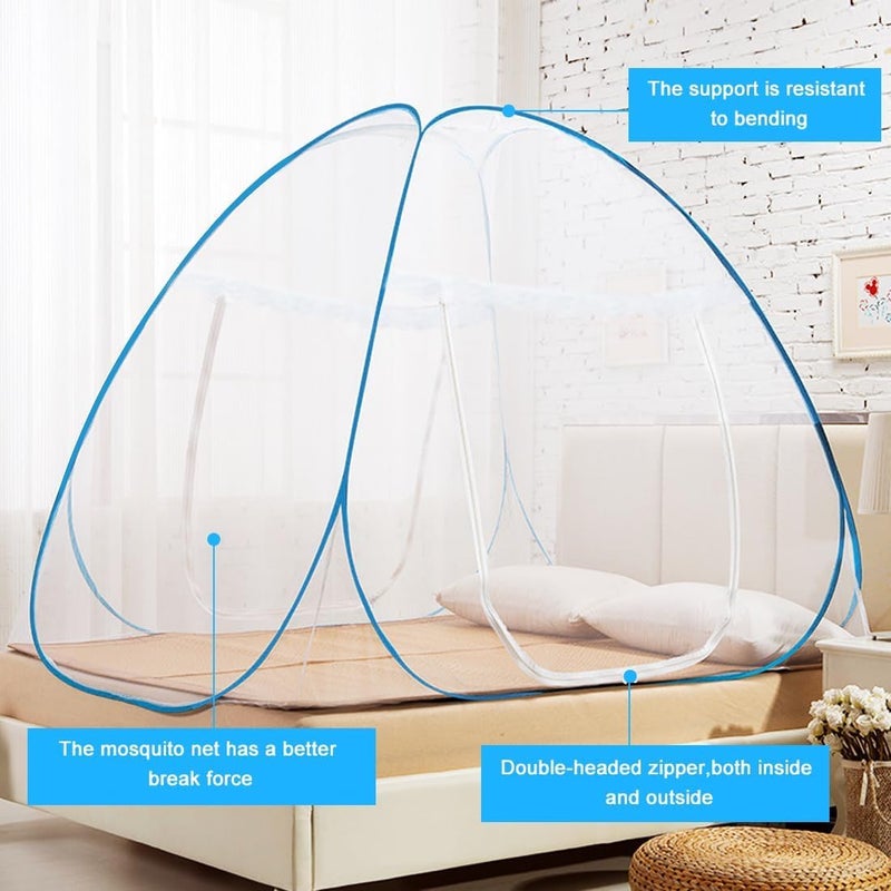 Styleys شبكة البعوض الملكية من ستايلز لحجم السرير المزدوج | 30 GSM متينة قابلة للطي | تصميم قابل للفتح، مقاومة للتآكل، قوية وسهلة الاستخدام | مظلة أنيقة لغرفة النوم أو الاستخدام الخارجي (وردي) - Image 3