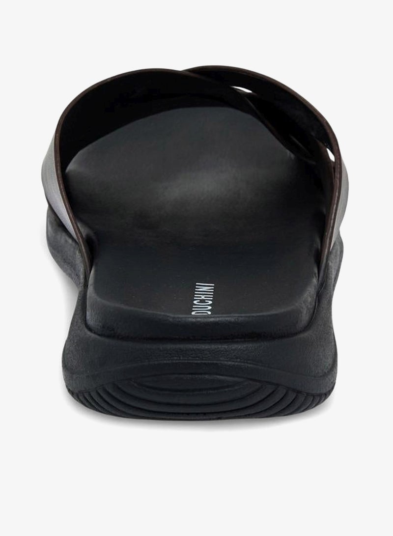 دوتشيني صنادل رجالية جلد بحزام متقاطع - Image 5