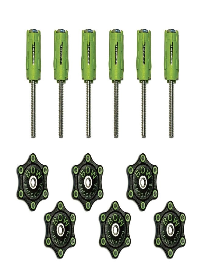 BOW Products Bench Dog Clamps - Expandable Dog Hole Clamps for MFT Tables, Dog Tables and Workbenches - Fits 3/4 Inch (19mm to 20 mm) Dog Holes and Includes Low-Profile, Ergonomic Knobs - Pack of 6 - Image 1