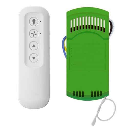 COREBAY Ceiling Fan Remote Control Kit with Receiver, Replacement for Hunter 99770, 99772, 99392, 99813, Universal 3-Speeds Remote Control Kit, Fans Control with Dimmer - Image 1