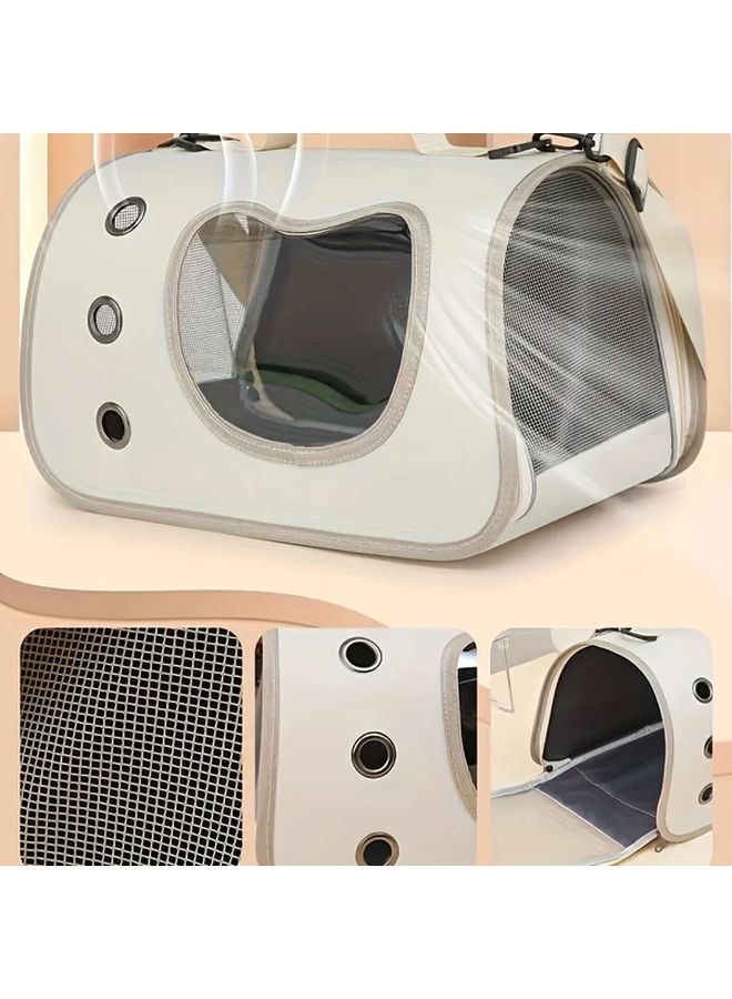 Yellow Blue Portable Pet Carrier for Small Dogs Cats Lightweight Breathable Travel Carrier - Image 4