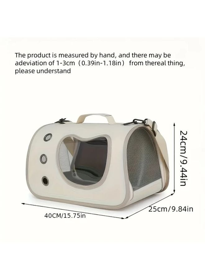 Yellow Blue Portable Pet Carrier for Small Dogs Cats Lightweight Breathable Travel Carrier - Image 3